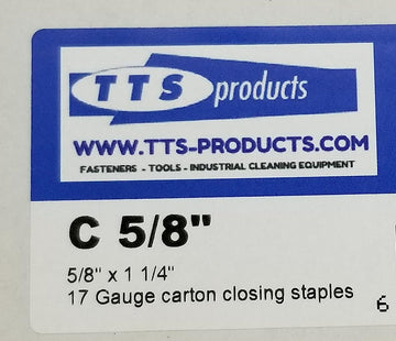 TTSC58 Carton Closing Staple 1-1/4" Crown x 5/8" Leg 20,000 ( Case ) CC58C C5/8